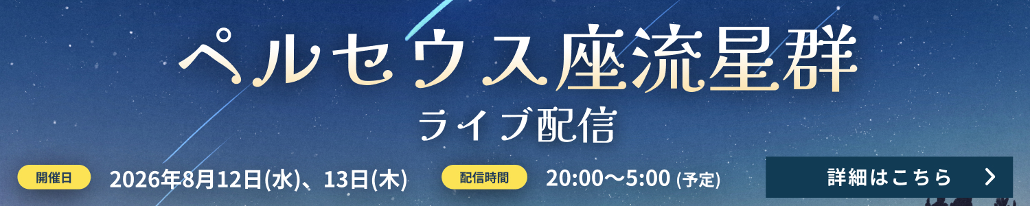 ペルセウス座流星群ライブ配信